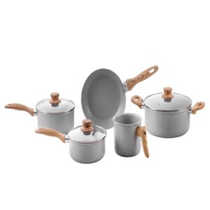 Jogo de Panelas Brinox Ceramic, Life Easy, Gris, 5 Peças