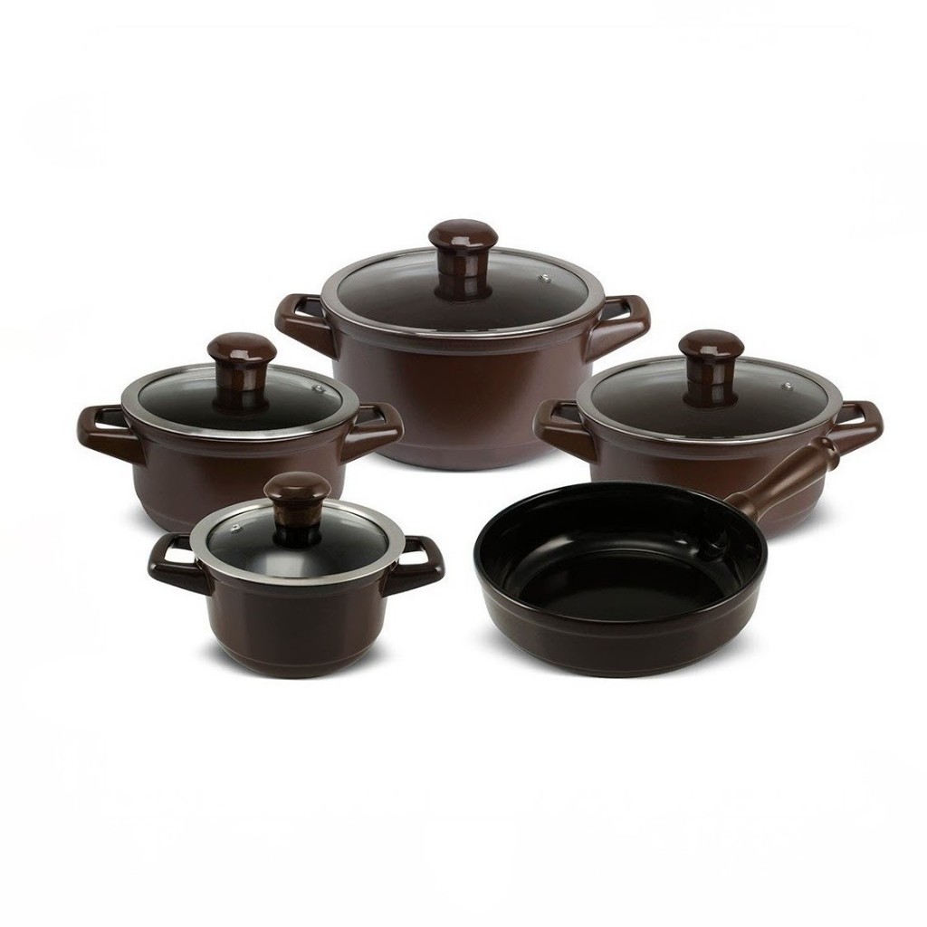 Jogo de Panelas Cerâmica Pura Ceraflame Duo Smart 5 Peças Atóxica — Cozinha e Utensílios