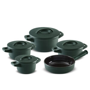 Jogo de Panelas Cerâmica Pura Ceraflame Duo+ Smart 5 Peças Atóxica — Cozinha e Utensílios
