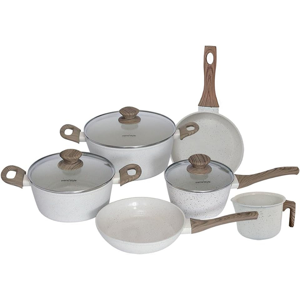 Jogo de Panelas Com 6 Peças Mimo Style Cook Mármol — Cozinha e Utensílios