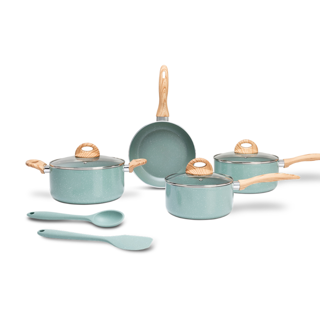 Jogo De Panelas Com Fundo De Indução Brinox Ceramic Life Botanika 6 — Cozinha e Utensílios