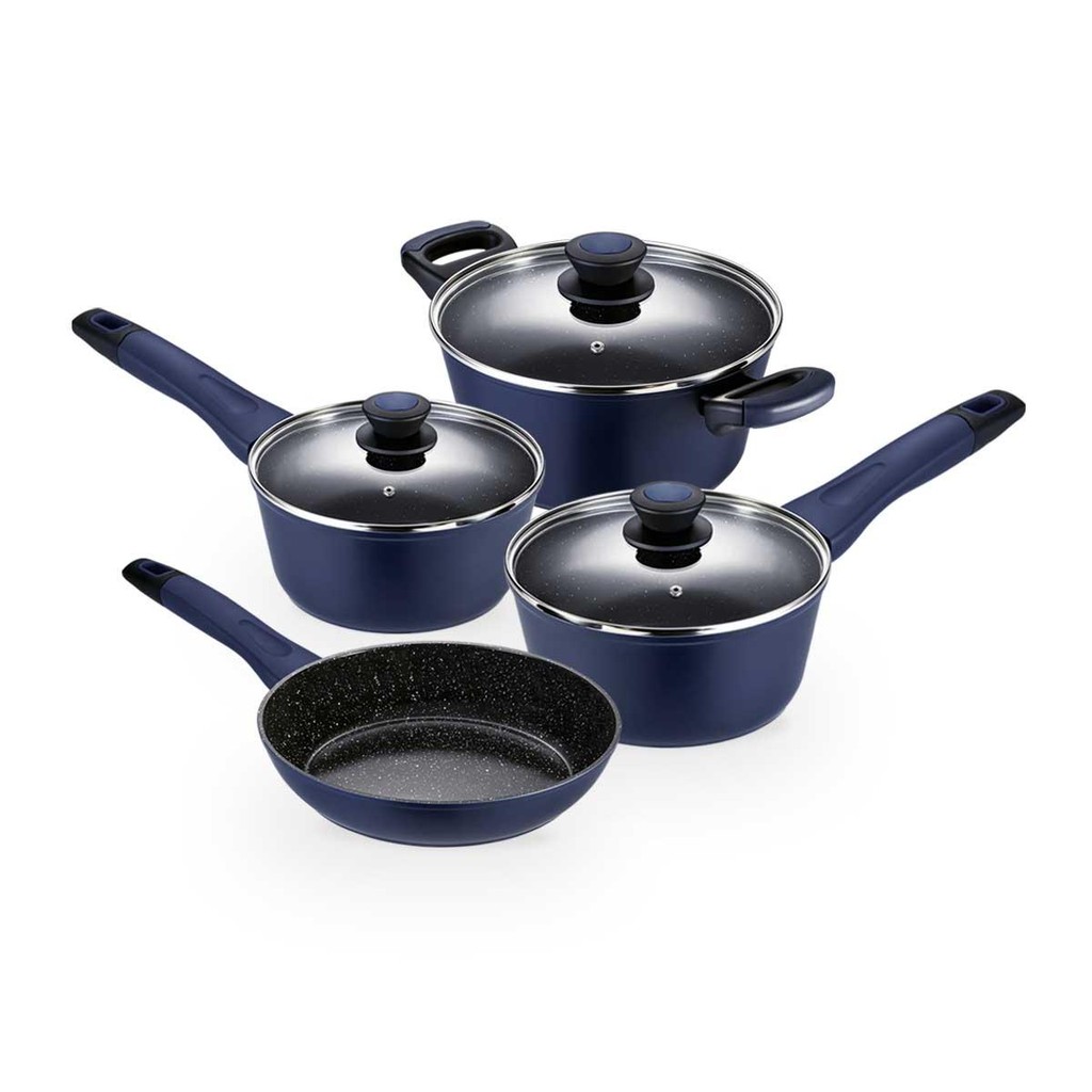 Jogo de Panelas para Indução 4 peças Everyday Azul — Cozinha e Utensílios