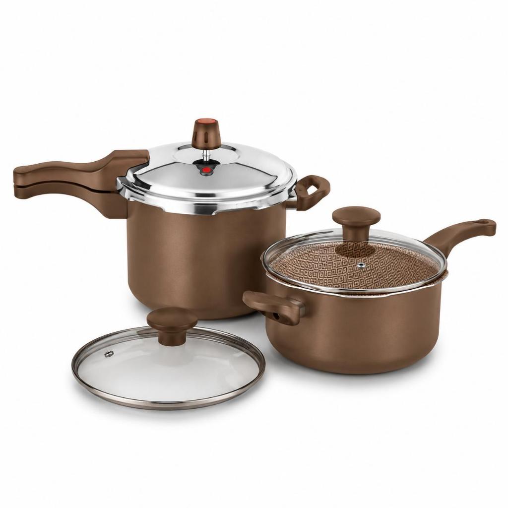 Jogo De Panelas Pressão Multifuncional 3 E 4,5 Litros Antiaderente — Cozinha e Utensílios