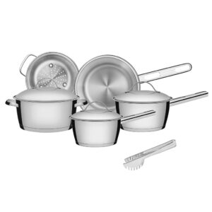 Jogo de Panelas Tramontina Aço Inox Allegra 5 Peças Fundo Triplo
