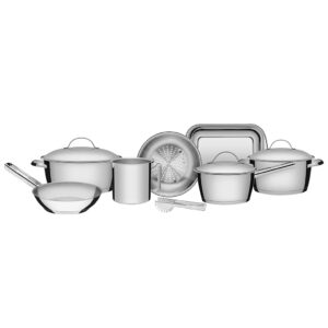 Jogo de Panelas Tramontina Aço Inox Fundo Triplo Allegra 7 Peças — Cozinha e Utensílios