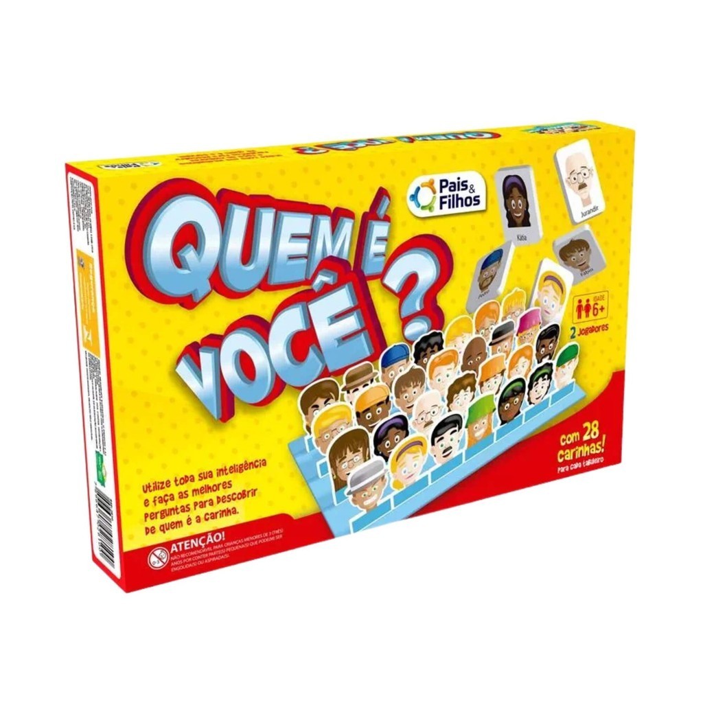 Jogo de Perguntas Quem é Você? Pais e Filhos Brinquedo Infantil
