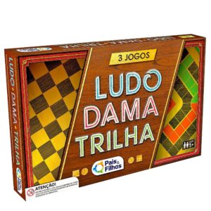 Jogo DE Tabuleiro 3 Jogos EM 1 Damas Trilha Ludo Clássico Games