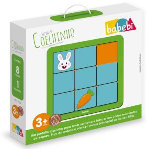 Jogo DE Tabuleiro Coelhinho Babebi Educativo Mesa Madeira Joguinhos