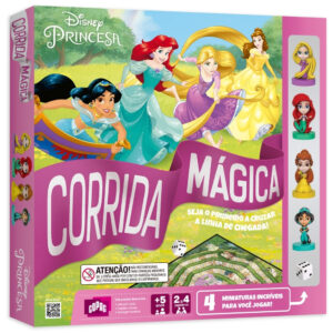 Jogo DE Tabuleiro Corrida Mágica Princesas Disney 4 Miniaturas Copag