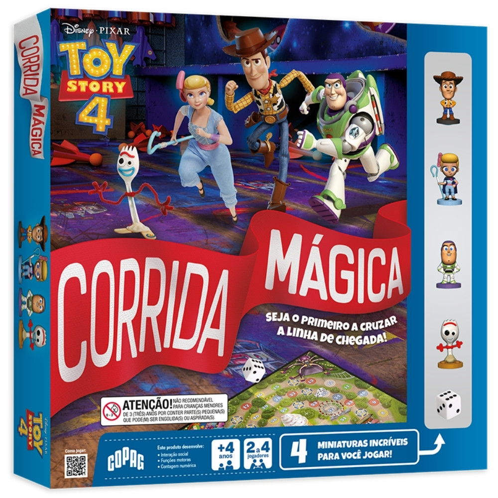 Jogo DE Tabuleiro Corrida Mágica Toy Story 4 Miniaturas Copag — Games e Brinquedos