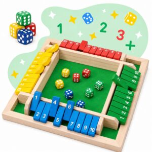 Jogo de Tabuleiro Educativo Feche a Caixa De Dados Quatro Lados