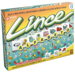 Jogo DE Tabuleiro Lince Alfabeto Grow Brinquedo Mesa Imagem Letras