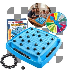 Jogo De Tabuleiro Magnético Com 20 Esferas Infantil Dama Logica