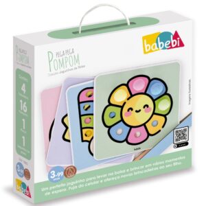 Jogo DE Tabuleiro Pega Pega Pom Pom Madeira Babebi Educativo Mesa