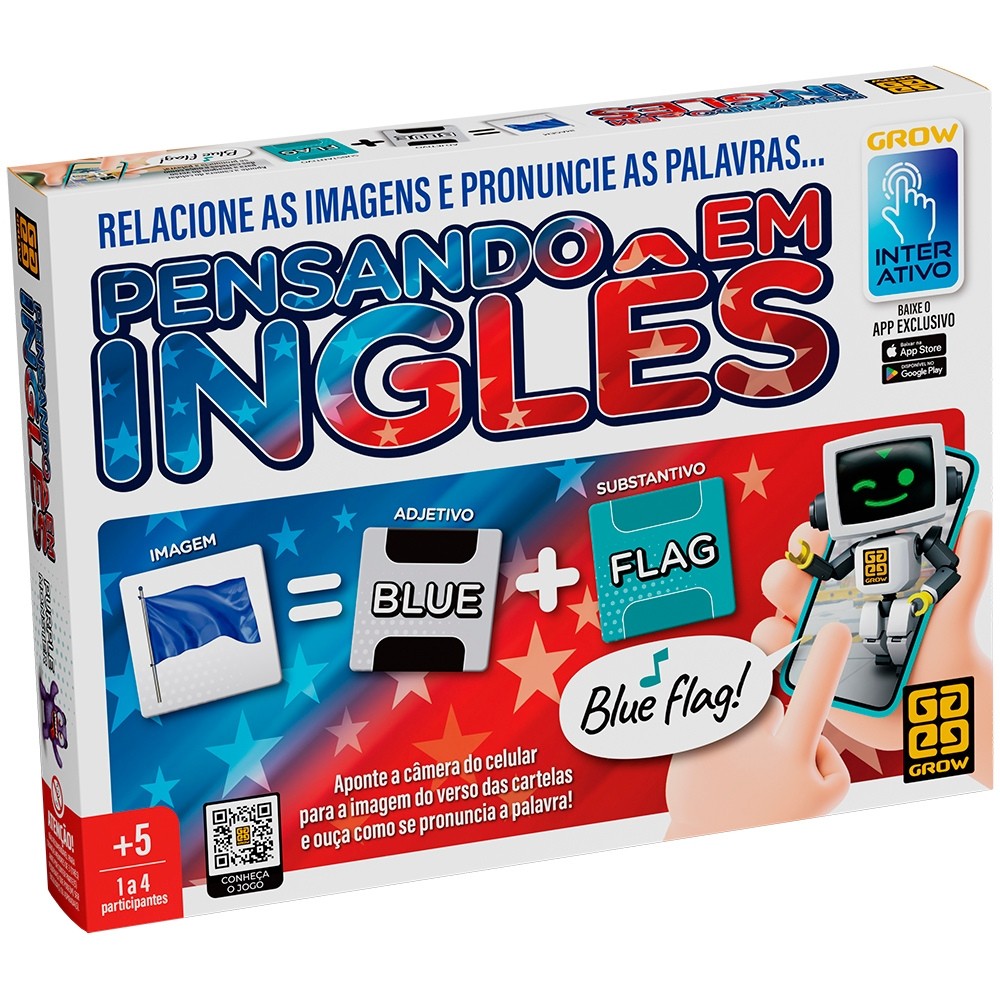 Jogo DE Tabuleiro Pensando EM Inglês Grow Imagens Palavras Pronuncia