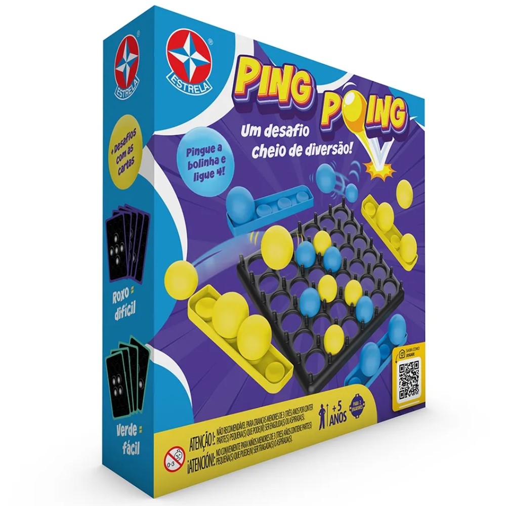 Jogo DE Tabuleiro Ping Poing Estrela Brinquedo Mesa Carta Criança — Brinquedos