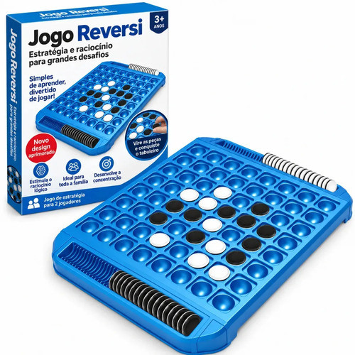 Jogo de Tabuleiro Reversi Clássico Estratégia e Raciocínio Jogos