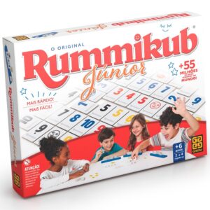 Jogo DE Tabuleiro Rummikub Júnior Grow Brinquedo DE Mesa Família