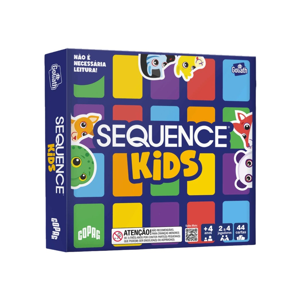 Jogo de Tabuleiro Sequence Kids Copag Brinquedo Infantil Educativo — Games e Brinquedos