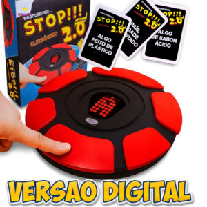 Jogo de Tabuleiro Stop 2.0 Eletrônico Caça Palavras para Família e