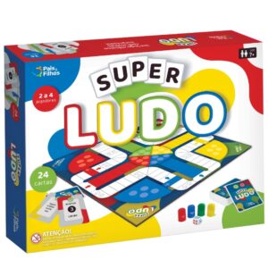 Jogo DE Tabuleiro Super Ludo Pais E Filhos 27 Cartas Clássico