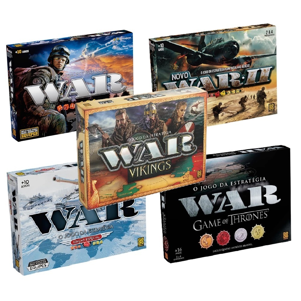 Jogo de Tabuleiro War, War II, War Edição Especial, War Game of
