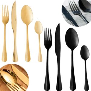 Jogo De Talheres Faqueiro Mesa 24 Peças Garfo Faca Colher Aço Inox