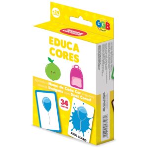Jogo Educa Cores 34 Cartas Ggb Brinquedos Mesa Imagens Real Nomes