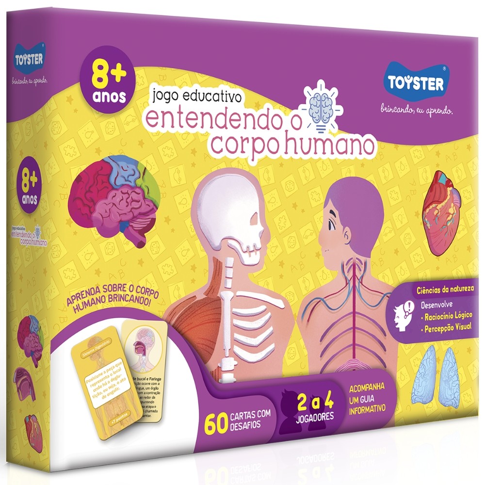 Jogo Educativo Entendendo O Corpo Humano Toyster Brinquedo Órgão — Games e Brinquedos