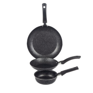Jogo Frigideiras Francesas 3 Peças 14 16 18Cm Preto Nacional