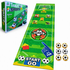 Jogo Futebol Mesa Infantil Discos Tapete Brinquedo Diversão Família