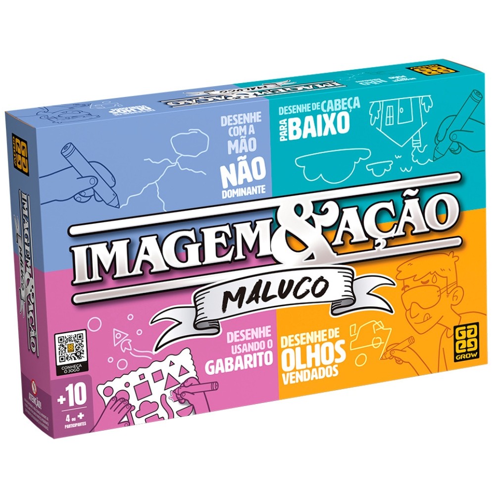 Jogo Imagem E Ação Maluco Grow Brinquedo Mesa Desenho Tabuleiro