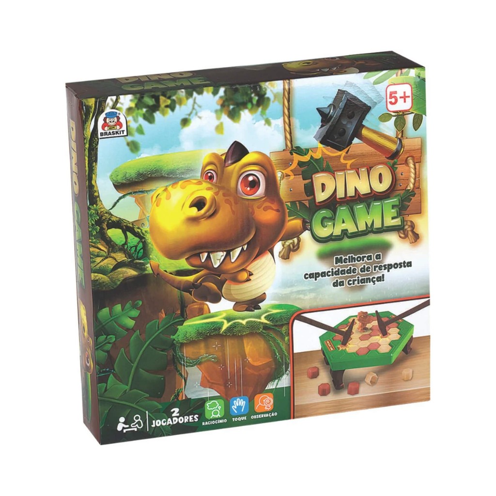 Jogo Infantil Dino Game Braskit Brinquedo Educativo Coordenação