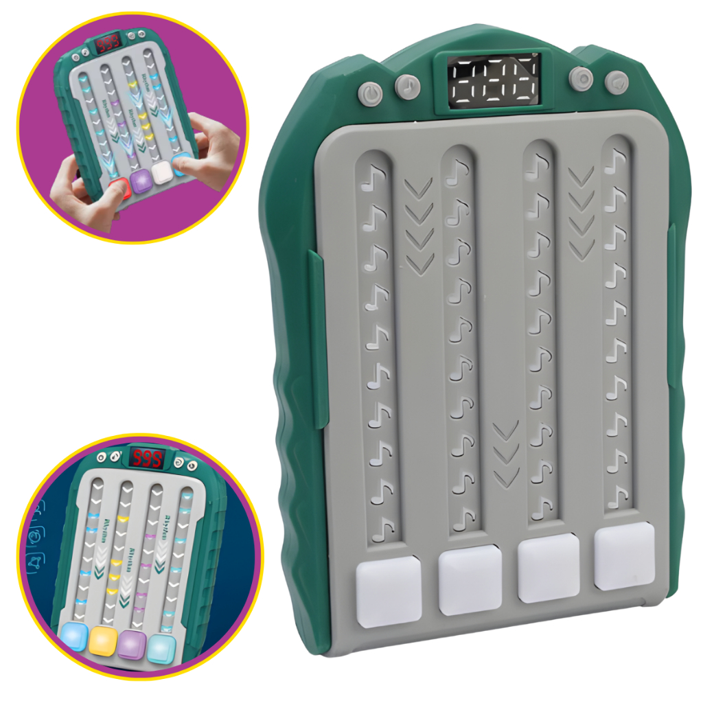 Jogo Mini Game Portátil Ritmo Musical Interativo Luz LED Brinquedo