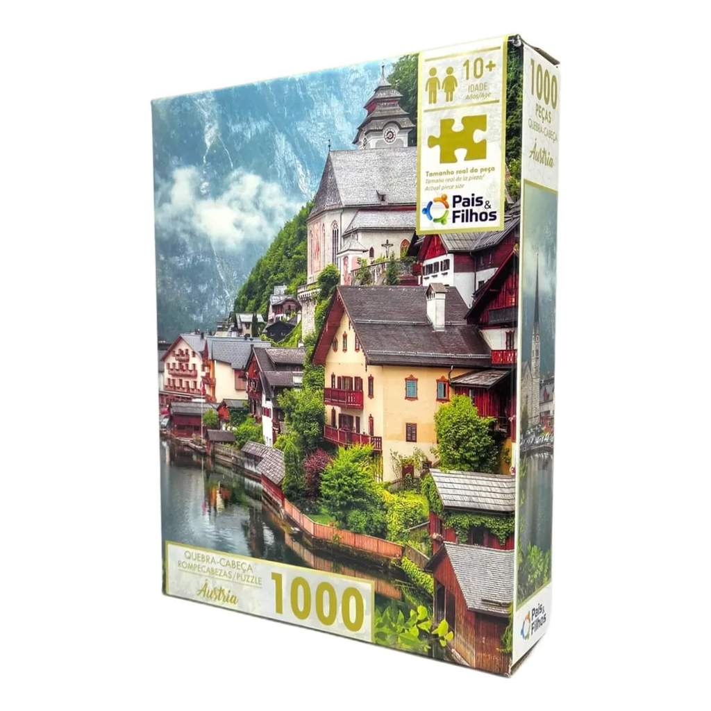 Jogo Quebra-Cabeça Áustria 1000 Peças Pais e Filhos
