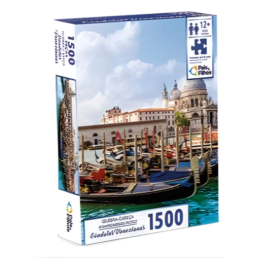 Jogo Quebra-Cabeça Gondolas Venezianas 1500 Peças Pais e Filhos