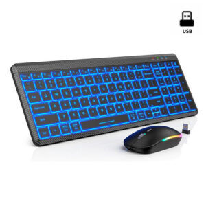 Jomaa 2.4G Teclado Sem Fio E Mouse Combo Com Luz De Fundo Bluetooth