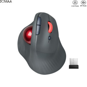 Jomaa Mouse Ergonômico Trackball Recarregável Bluetooth 2.4G