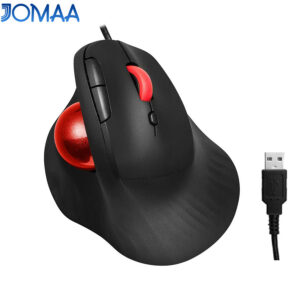 Jomaa Mouse Trackball Com Fio Vertical Ergonômico Ratos Controle De