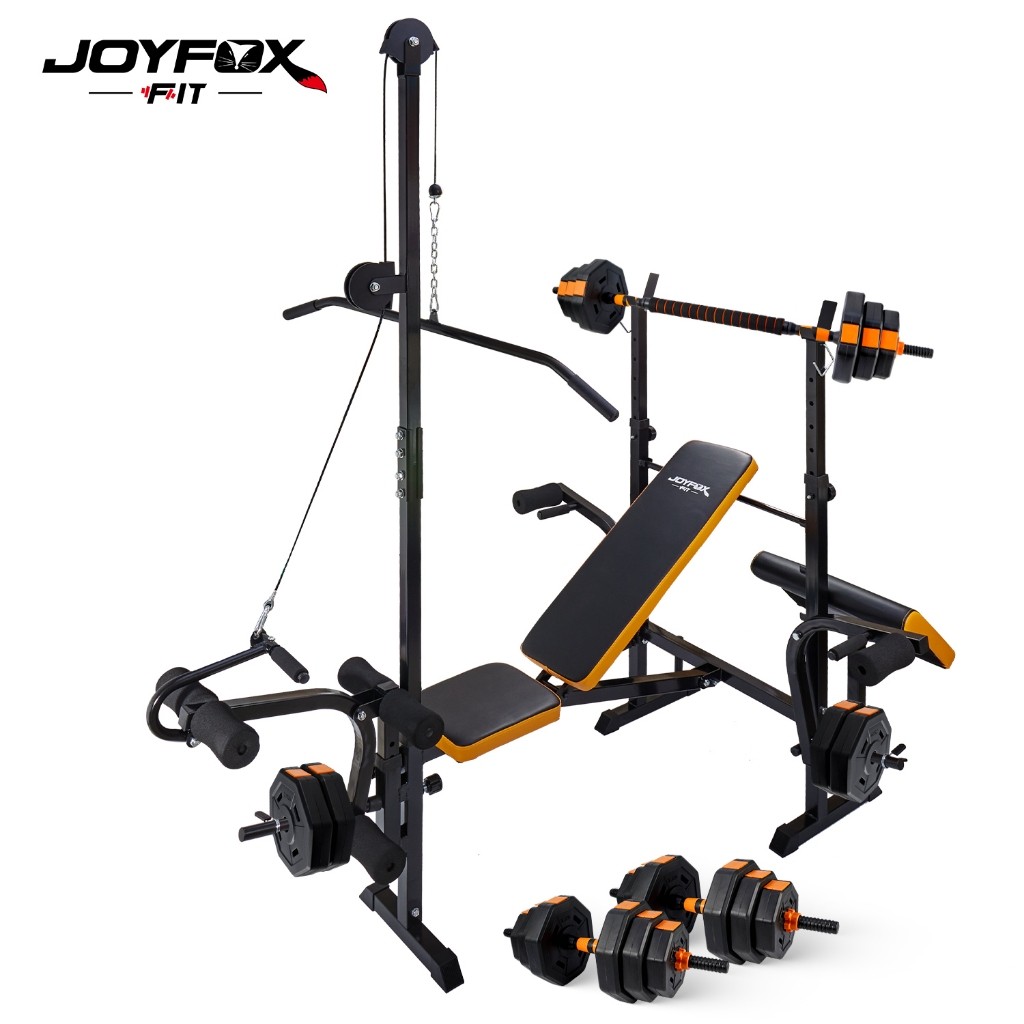 Joyfox Banco de academia Estação de Musculação Banco de Supino