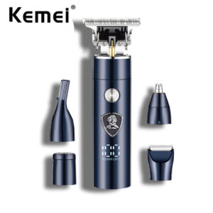 Kemei 5 Em 1 Aparador De Cabelo Multifuncional Sem Fio Com Barbeador