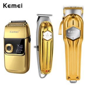 Kemei Homens Profissional Todo O Metal Kits De Corte De Cabelo — Barba