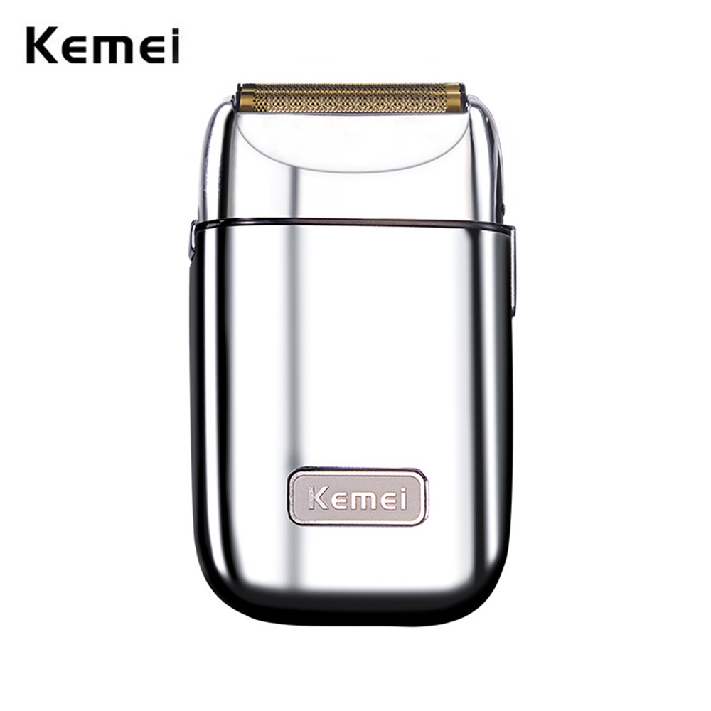 Kemei Wireless Metal Lâmina Dupla Barbeador Elétrico Homens
