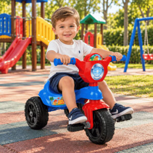 Kemotoca Velotrol Triciclo Dinossauro Kendy com Pedal Menino e Menina