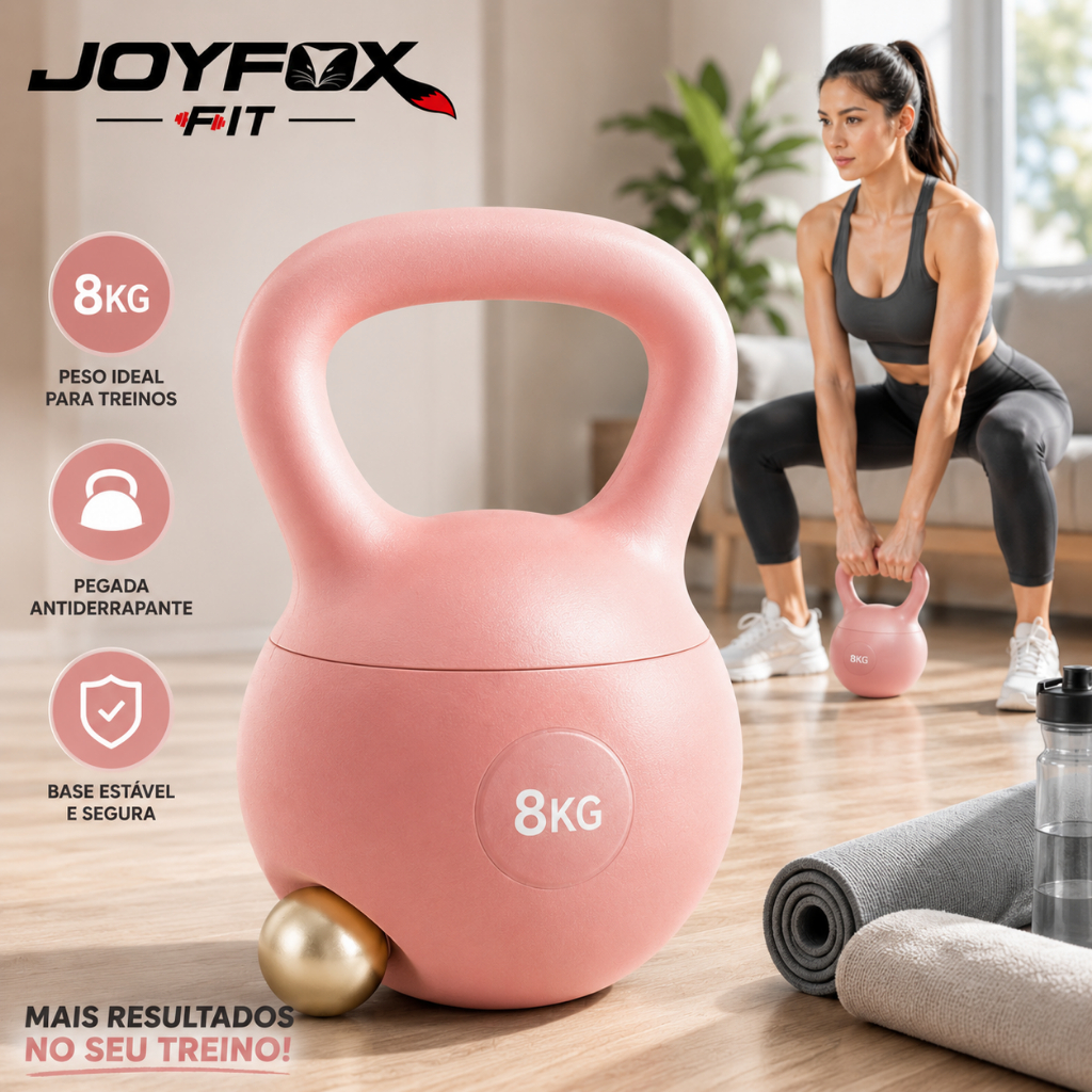 Kettlebell Macio Antiderrapante Diversos Pesos Joyfox Fitness Treino