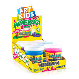 Kimeleka Slime Art Kids Dinossauro Surpresa 180g com 6 unidades