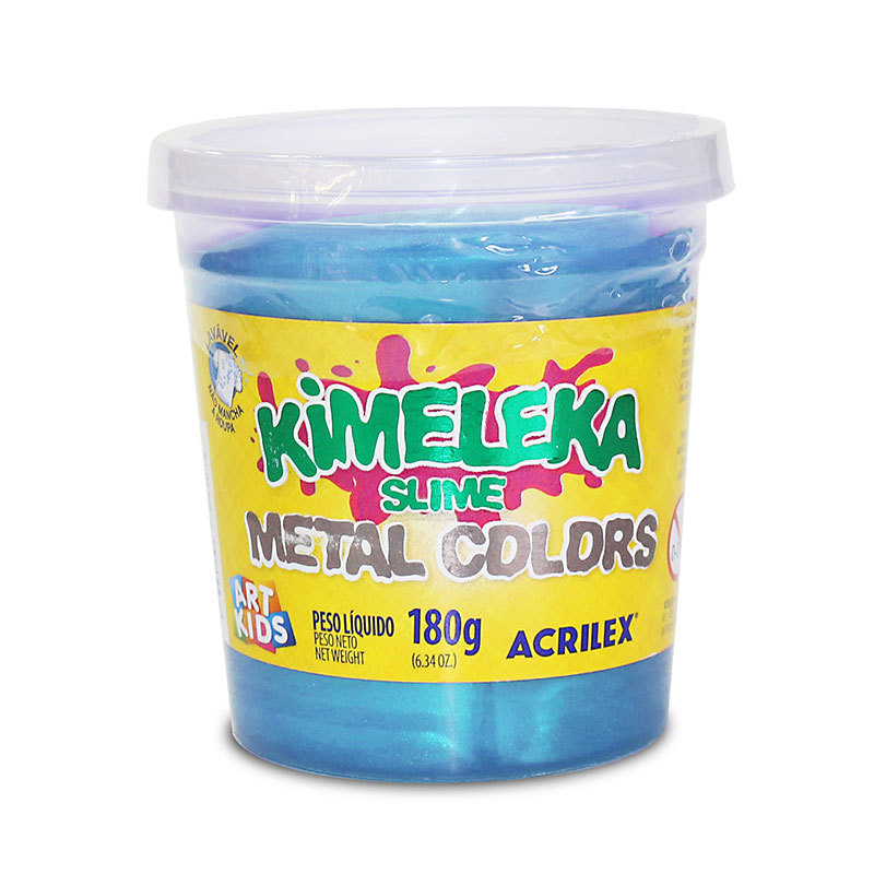 Kimeleka Slime Art Kids metálica 180g Azul 671 Acrilex