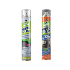 Kit 01 Limpa Air Fryer 250ml 01 Limpa Grelha Aerossol 250ml Super Dom