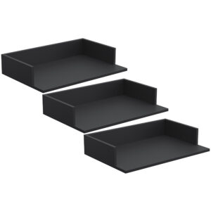 Kit 03 Suportes Suspensos Para Micro-ondas Forno 60×40 cm Class Preto