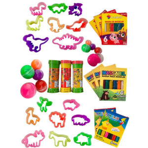 Kit 10 (Geleca Slime Massinha de Modelar Forminhas Cortadores Bolha